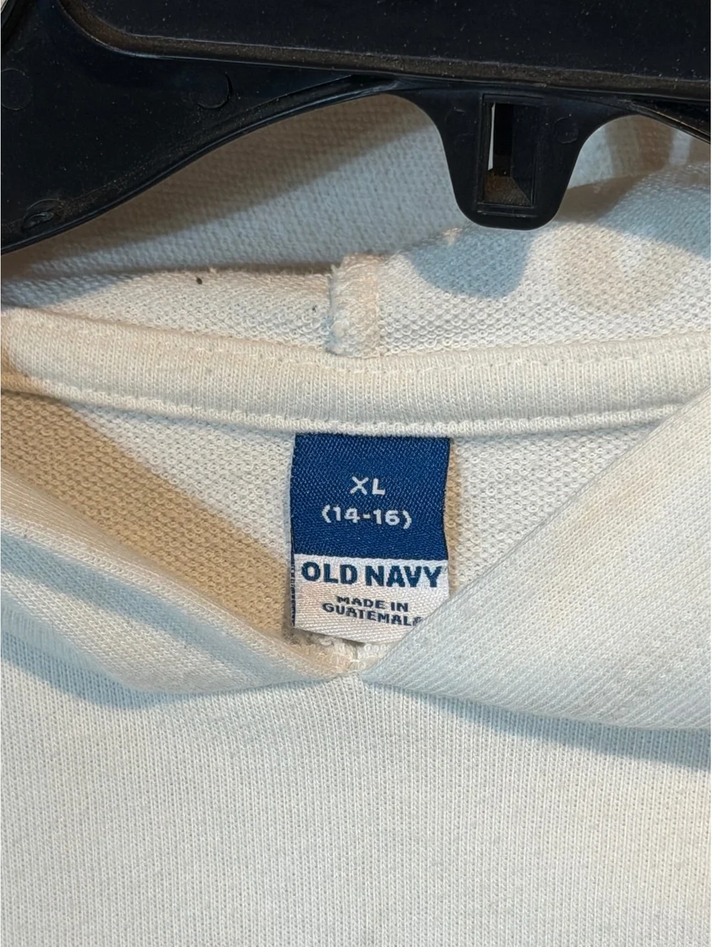 Old Navy XL (14-16) White Hoodie with Tropical Sunshine Graphic Print